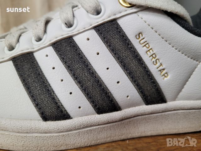 Adidas Superstar  бели кецове-  36 2/ 3, снимка 3 - Кецове - 45592755