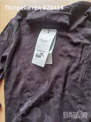 Черно релефно поло Corso Italia, снимка 10 - Блузи с дълъг ръкав и пуловери - 44956083