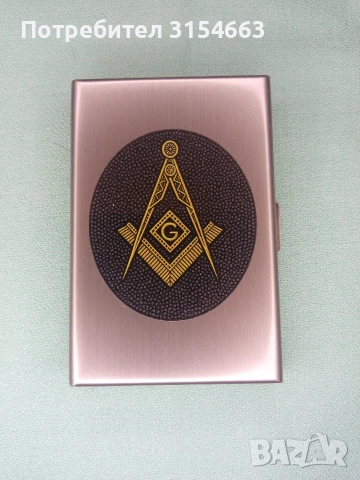Метално портмоне за карти с масонски символи , снимка 6 - Портфейли, портмонета - 53475596