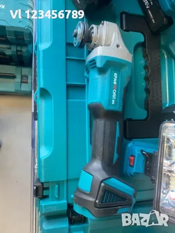 Акумулаторни инструменти 5 в 1 Перфоратор,Винтоверт, Гайковерт Ъглошлайф,Лампа , снимка 8 - Куфари с инструменти - 53835455