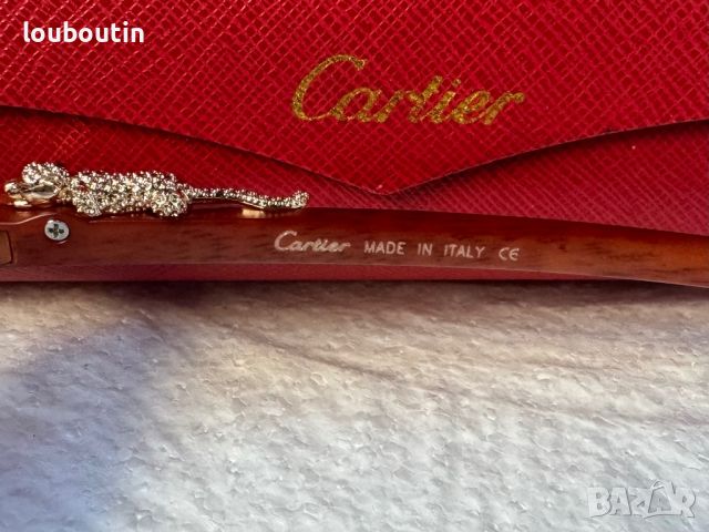 Cartier висок клас слънчеви очила Мъжки Дамски слънчеви с дървени дръжки, снимка 17 - Слънчеви и диоптрични очила - 45607482