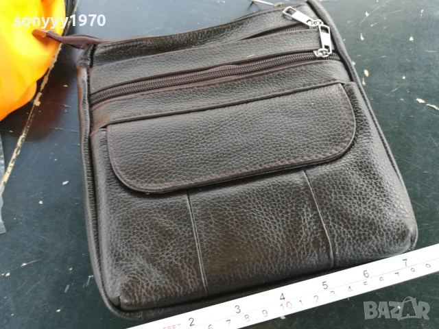 МЪЖКА КАФЯВА ЧАНТА С ЦИПОВЕ 1907251928, снимка 2 - Чанти - 51075717