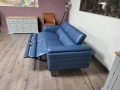 Син кожен диван тройка La-z-boy с електрически релакс механизъм, снимка 3
