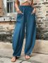 Дамски улични ежедневни едноцветни панталони с цял джоб и пачуърк, 11цвята , снимка 7
