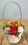 Ръчно изработена кошничка с ароматни сапунени рози Идеален подарък за всеки повод , снимка 3