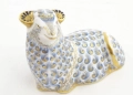 A Royal Crown Derby England  paperweight modelled as a ram/  Circa 1988 - великолепие в злато , снимка 1