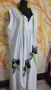 Лятна рокля с апликация цветя . Роклята е продадена, снимка 1 - Рокли - 45750737