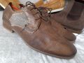 мъжки обувки от естествена кожа DANIEL HECHTER® MEN´S LEATHER LOW SHOES - COGNAC BROWN, N- 43 - 44, снимка 4