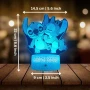 3D Нощна лампа  Лило и Стич  с дистанционно управление -16 цвята, снимка 5
