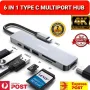 6 В 1 USB тип C към 4K HDMI USB3.0 USB SD TF адаптер за четец на карти, снимка 2