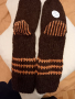 Ръчно плетени мъжки чорапи от вълна размер 44, снимка 6