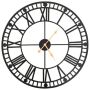 vidaXL Винтидж стенен кварцов часовник, метал, 60 см, XXL（, снимка 1 - Стенни часовници - 45825410