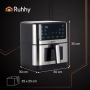 Фритюрник с горещ въздух Ruhhy, готвене без олио, голям капацитет 8L, 10 автоматични програми, снимка 8
