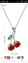 Персонализирано колие VONSSY с висулка от червена череша и 5A кубичен цирконий, , снимка 4