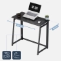 Сгъваемо бюро за компютър Ruhhy 26117 Черен, стил Лофт, снимка 7