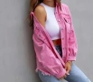 Дамско розово яке - дънково, снимка 5