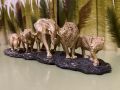 Декорация,статуя големите 5 животни на Африка в цвят злато, снимка 2