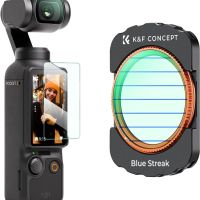 K&F Concept Blue Streak Filter за DJI Osmo Pocket 3, филтър с магнитен ефект, снимка 1 - Чанти, стативи, аксесоари - 45286795