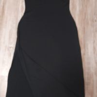 Черна дълга рокля с гол гръб и дълбока цепка, снимка 7 - Рокли - 45256160
