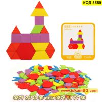 Детска образователна игра Монтесори с цветни геометрични фигури от 155 части - КОД 3559, снимка 11 - Образователни игри - 45305688