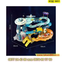 Игра за деца писта с колички на няколко нива - Космическа база - КОД 3851, снимка 13 - Коли, камиони, мотори, писти - 45144416