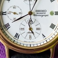 Изключително рядък Японски Seiko Сейко часовник 90г.Хронограф Аларма Позлата Japan made Оригинал, снимка 9 - Мъжки - 45128868