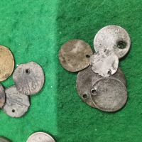 Лот стари сребърни бронзови и медни монети от накит, снимка 3 - Нумизматика и бонистика - 44972440