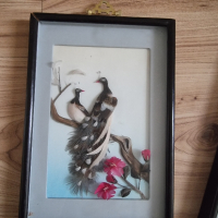 Картини с птици с естествени пера от паун, снимка 4 - Картини - 45061760