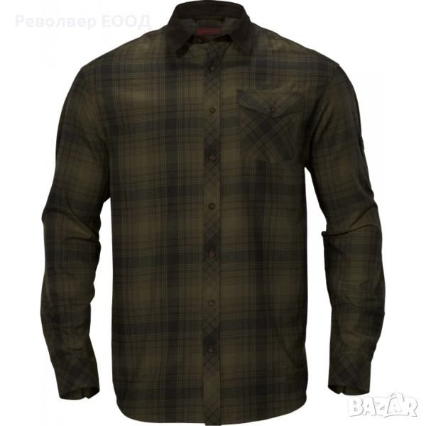 Мъжка риза Harkila - Driven Hunt flannel в цвят Olive green check, снимка 1