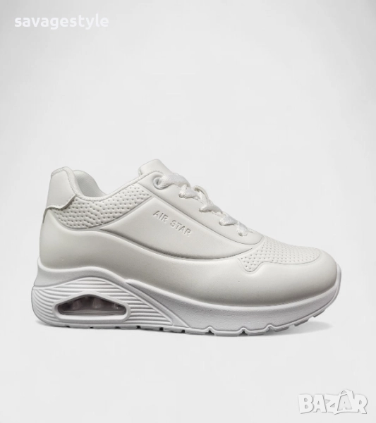 Дамски маратонки с връзки в бяло , снимка 1