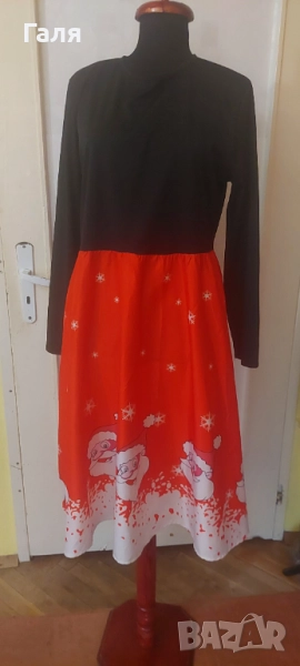 Коледна рокля размер Л/ХЛ, снимка 1
