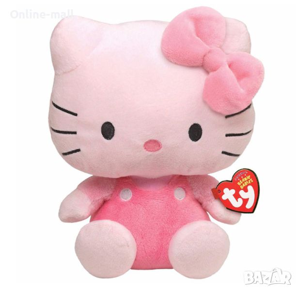 Плюшена играчка Hello Kitty, 25 см, Розов/Бял, снимка 1