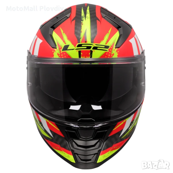 Каска LS2 FF811 Vector II Carbon Tantic Helmet – Red/Yellow, снимка 1