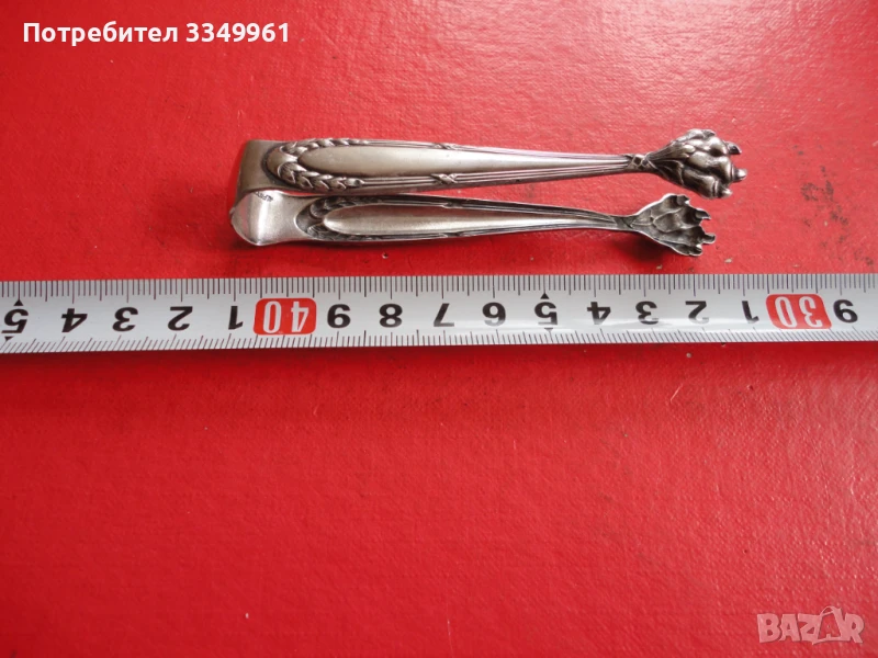 Невероятна щипка за лед захар Арт Деко , снимка 1