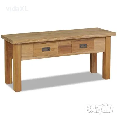 vidaXL Пейка за антре, тиково дърво масив, 90x30x40 см（SKU:244486, снимка 1