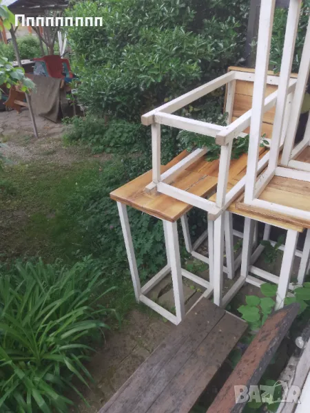 Високи дървени маси , снимка 1