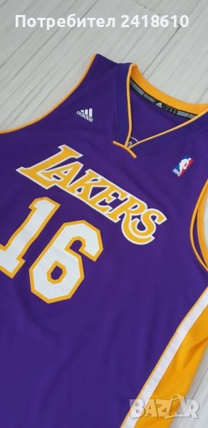 Adidas NBA LAKERS Paul Gasol  #16 Mens Size L НОВО! ОРИГИНАЛ! МЪЖКИ ПОТНИК!, снимка 1