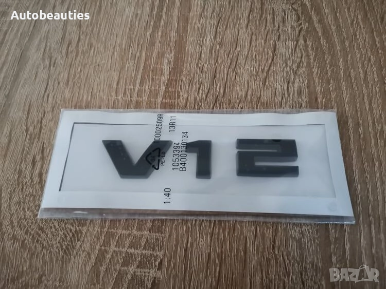 черна емблема V12 за BMW, снимка 1