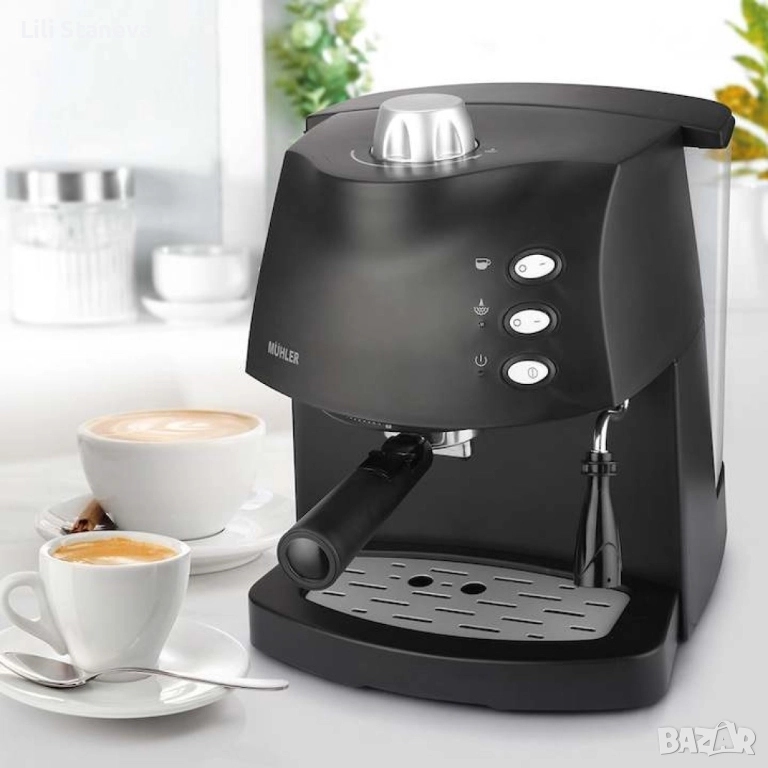 Стилна кафемашина за еспресо с каймак. , снимка 1