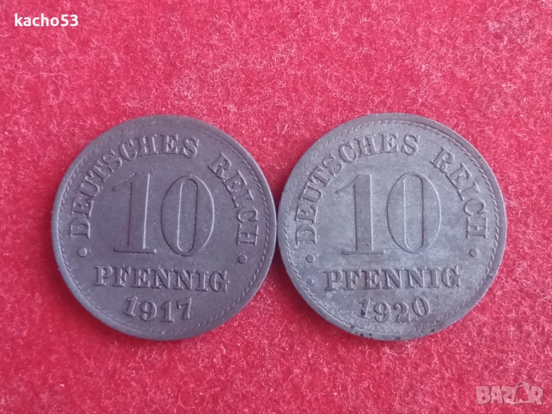 10 пфенига 1917,1920 г. Германия., снимка 1