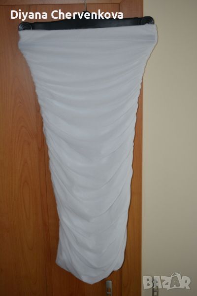 Бяла лятна рокля по тялото, снимка 1