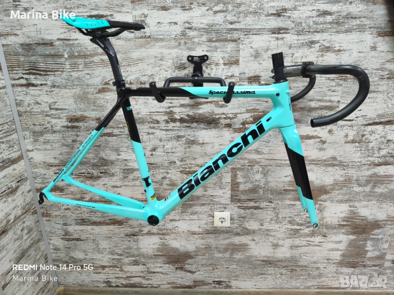 НОВ карбонов шосеен фреймсет Bianchi Specialissima CV | 55 , снимка 1