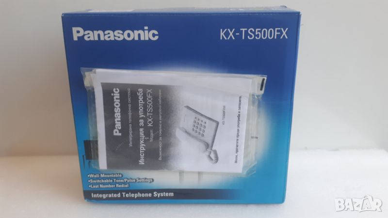 Стационарен телефон Panasonic KX-TS500FX с упътване na български - бял, снимка 1
