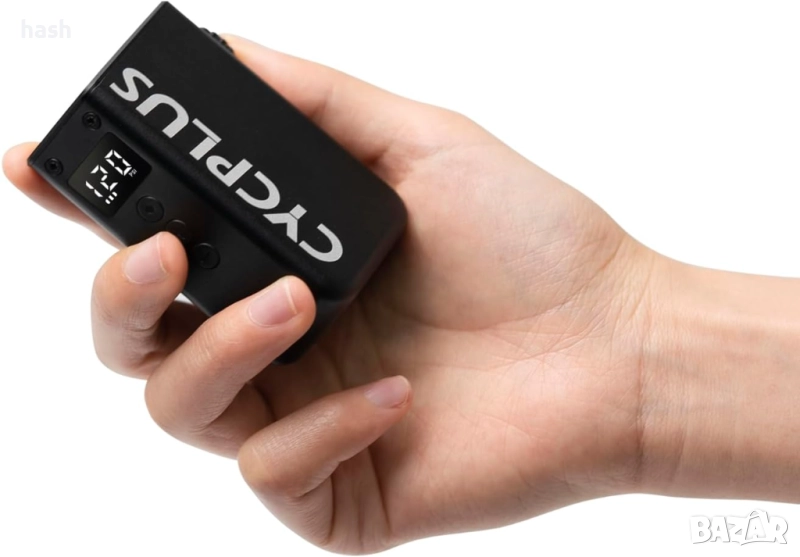 Мини помпа за велосипед CYCPLUS с манометър, макс. 120 PSI, акумулаторна, снимка 1