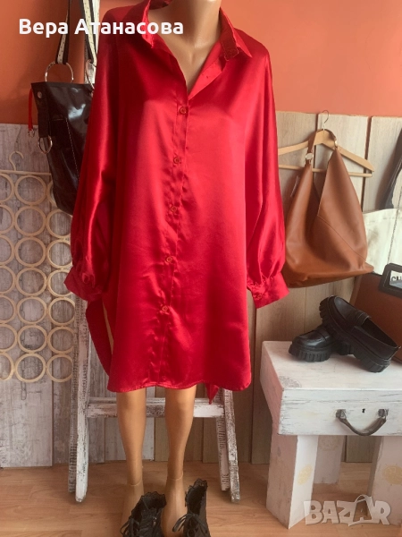 ♥️♥️♥️ Сатенена роккя/туника в свободна кройка💄, снимка 1