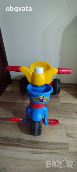 Детски велосипед триколка с предна и задна кошница, снимка 1