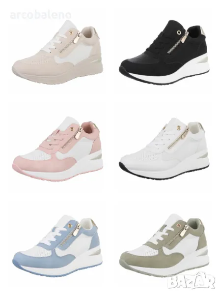 Дамски кецове на танкетка, 6цвята , снимка 1