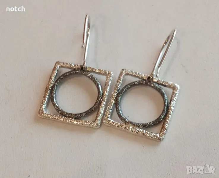 Сребърни обеци, снимка 1