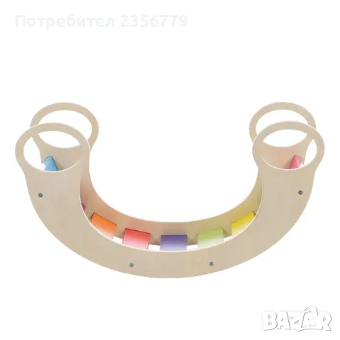 Дървена детска люлка Rainbow, снимка 2 - Детски люлки - 46908161