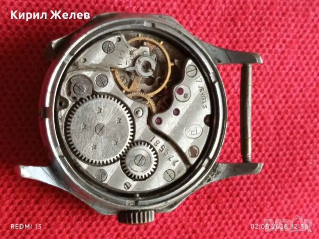 Стар механичен часовник мъжки ВОСТОК СССР за части ремонт КОЛЕКЦИЯ 48028, снимка 4 - Антикварни и старинни предмети - 50124566